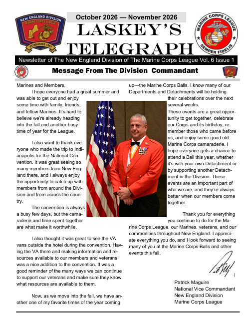 NE Div Oct-Nov 2026 Newsletter